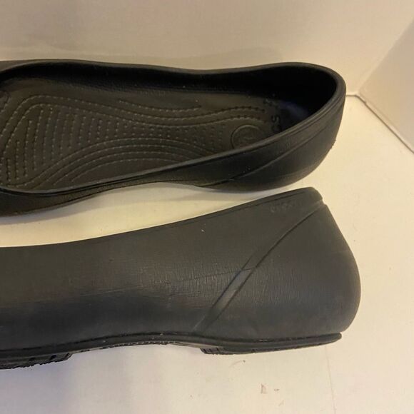 Crocs cap toe ballet flats size 9 black - Picture 4 of 7